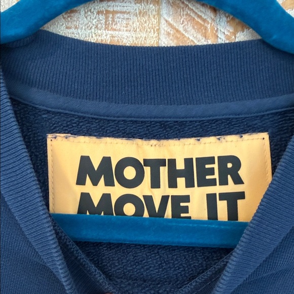 MOTHER Deep Blue Crewneck Sweatshirt - Picture 5 of 9